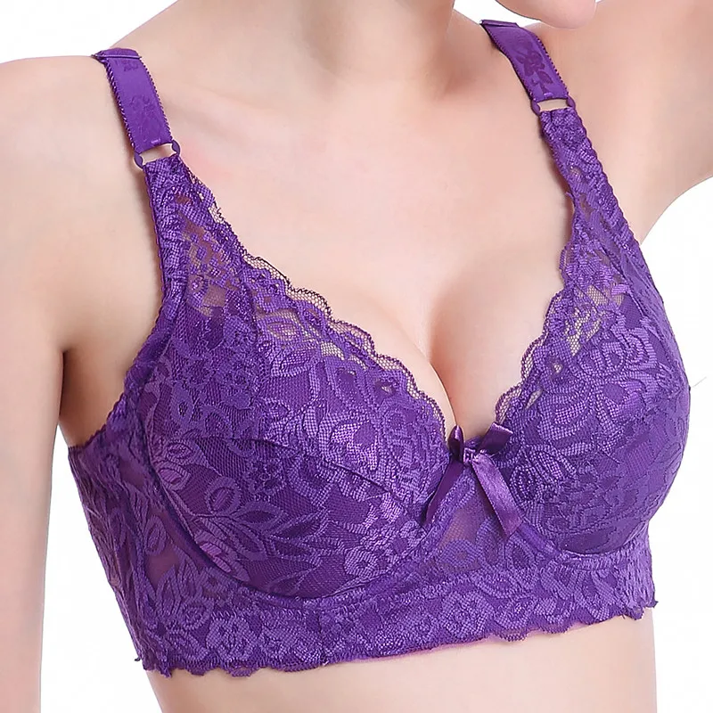 

Transparent big size bra 34 36 38 40 42 44 46 B C D cup Brand sexy women how out lace intimates push up bra ladies lace lingerie