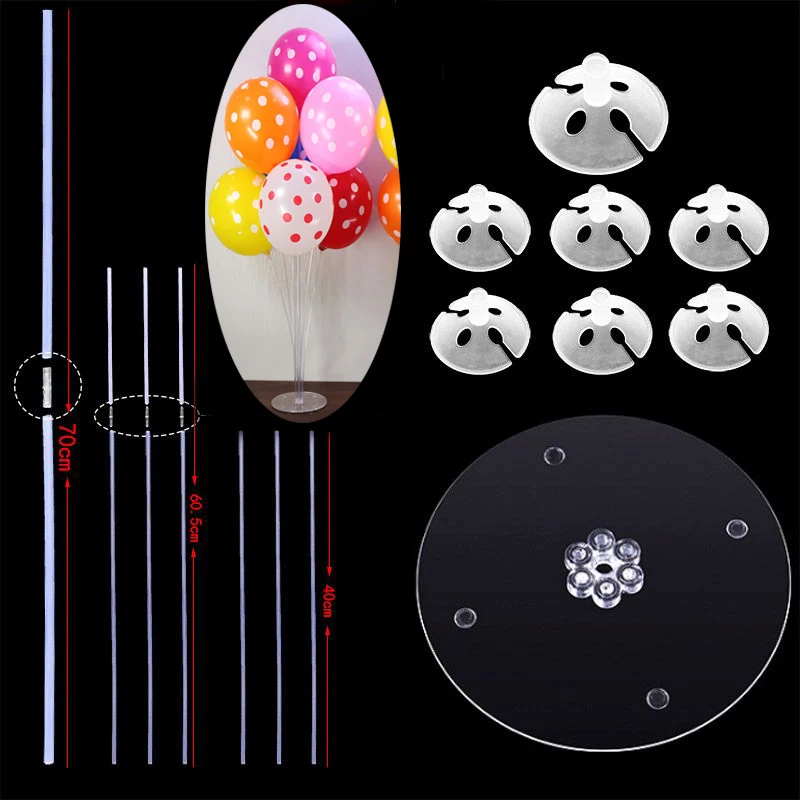 Cyuan 11 тюбиков прозрачный пластиковый держатель для воздушных шаров держатель воздушных шаров колонна-подставка вечерние украшения Дети День рождения Свадебные воздушные шарики Декор - Цвет: 7 tubes balloon stic