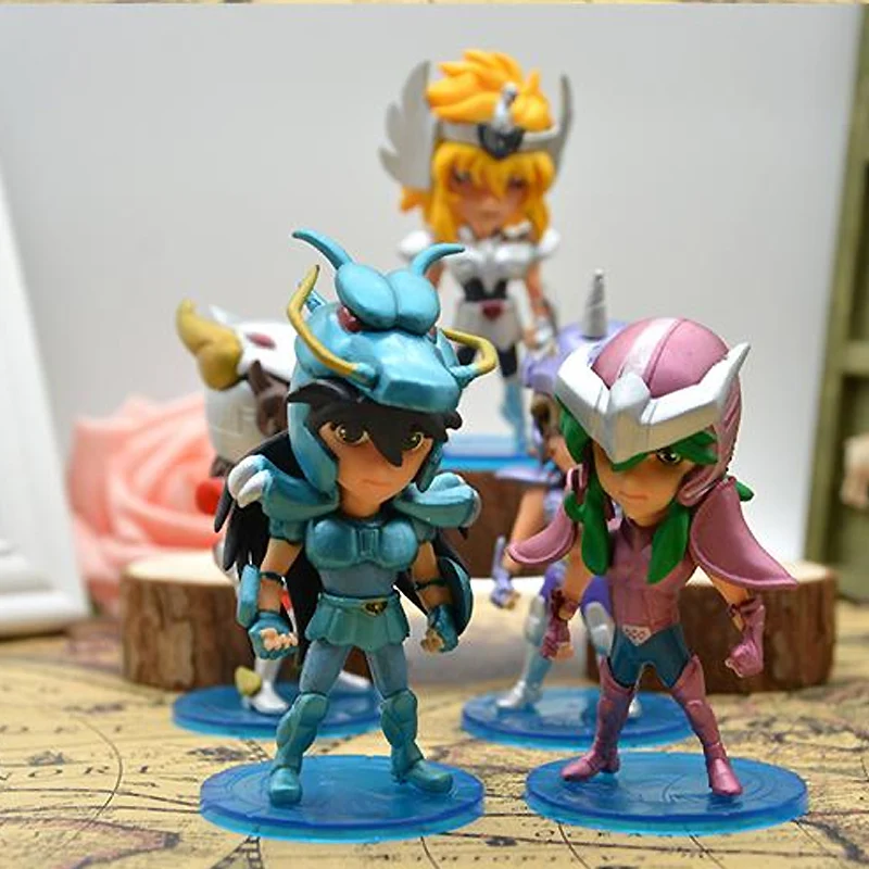 В подарочной коробке 10 см 5 шт./компл. Q версия Saint Seiya jabu shun hyoga Shiryu ПВХ Фигурки
