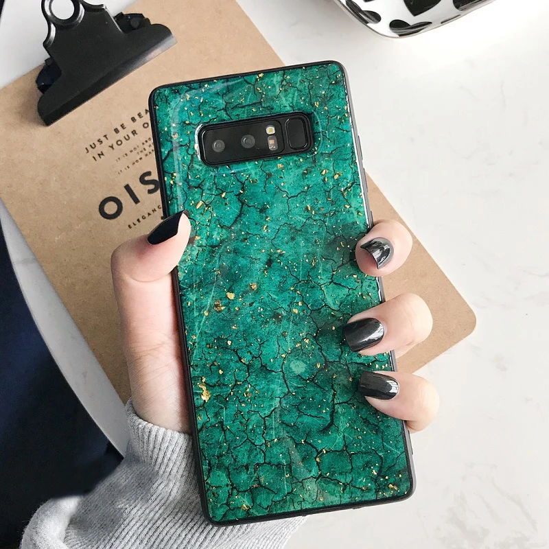 Роскошные мраморные чехлы для телефонов Samsung Galaxy S7 edge S9 S8 Plus Note 9 8 Мягкая