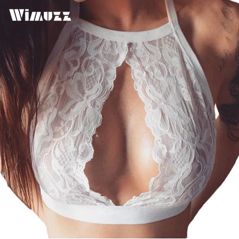 Wimuzz Chic Кружева Bralette Культур Топ Лето Женщины Белый Сексуальное Короткое Крючком