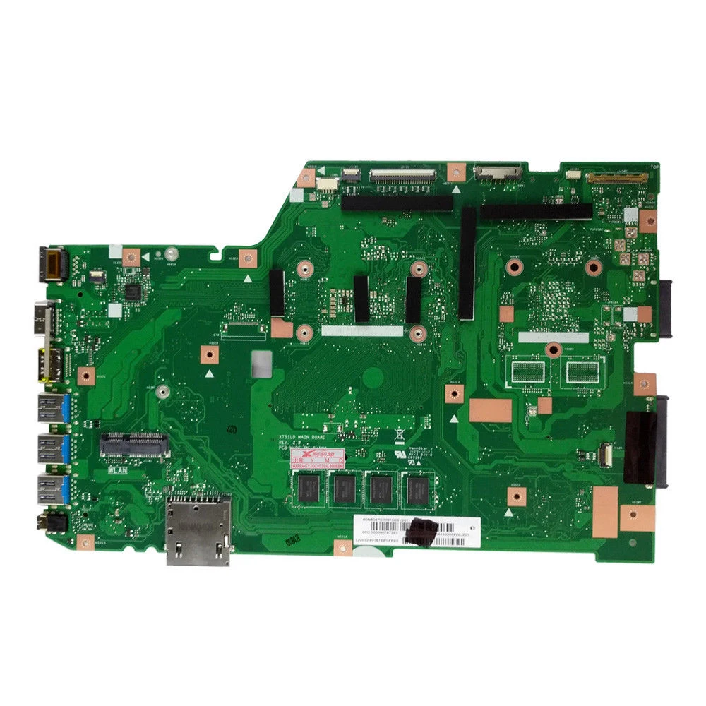 X751LA материнская плата I5 4200 4G память для For Asus X751L X751LD ноутбука плата|Материнские
