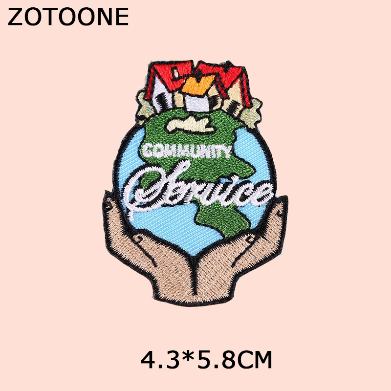ZOTOONE заземления железа на патч для одежды забота об окружающей среде вышитые