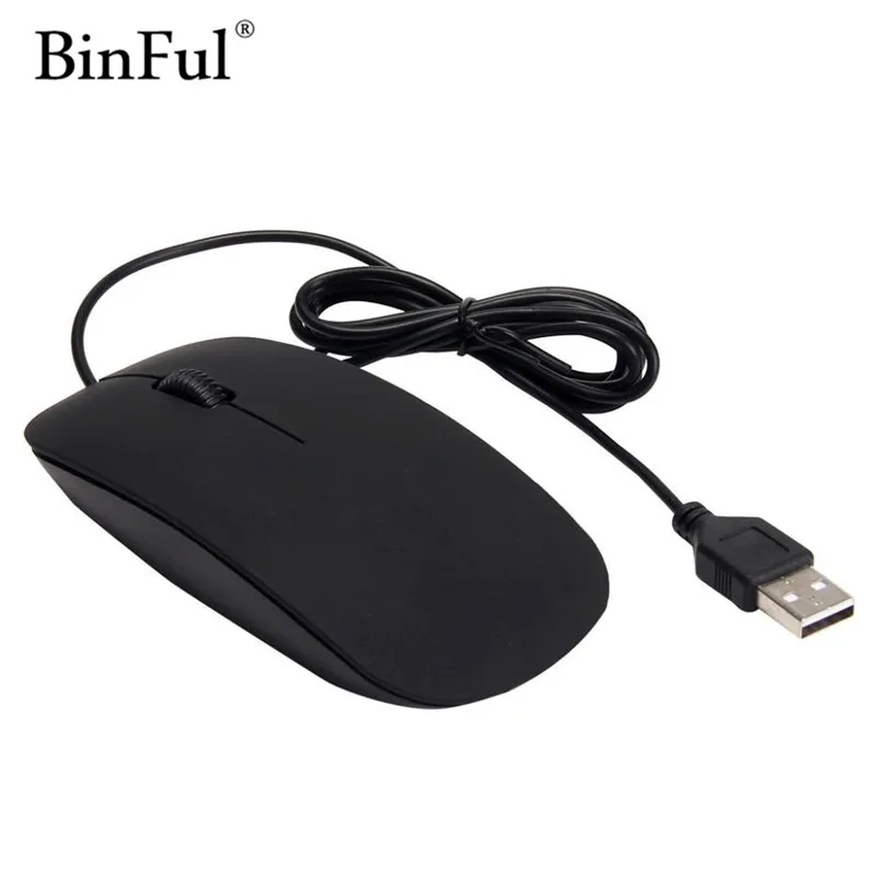 BinFul,, брендовая 3D оптическая USB Проводная мышь, мыши, 1600 dpi, эргономичная игровая мышь для ПК, мышки для ноутбуков и компьютеров