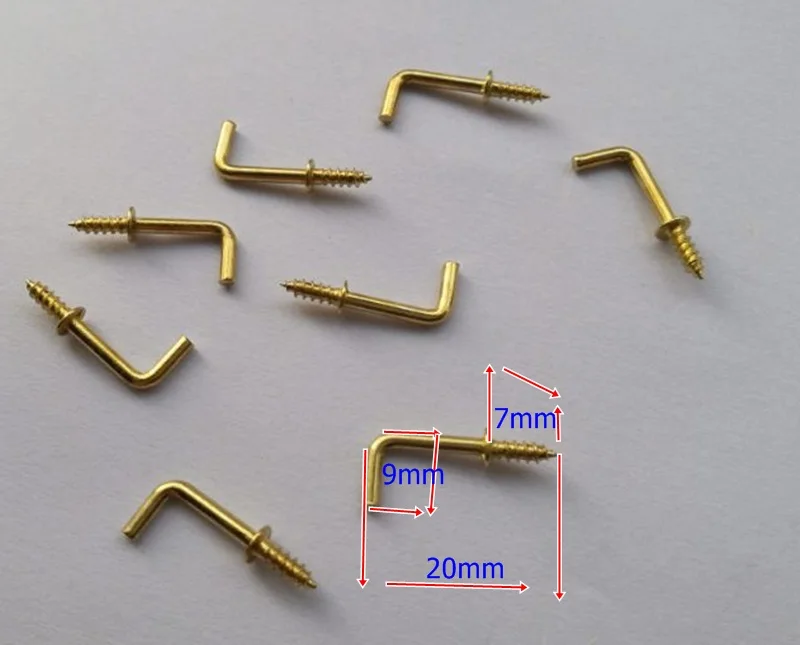 Free Shipping 500Pcs/Lot Screw Square Cup Hooks/Dresser Hooks 20x9mm Jewelry Findings | Украшения и аксессуары