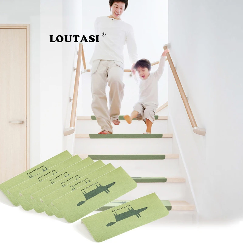 LOUTASI 5 шт./лот коврик для лестницы с мультяшным принтом базовый Нескользящий