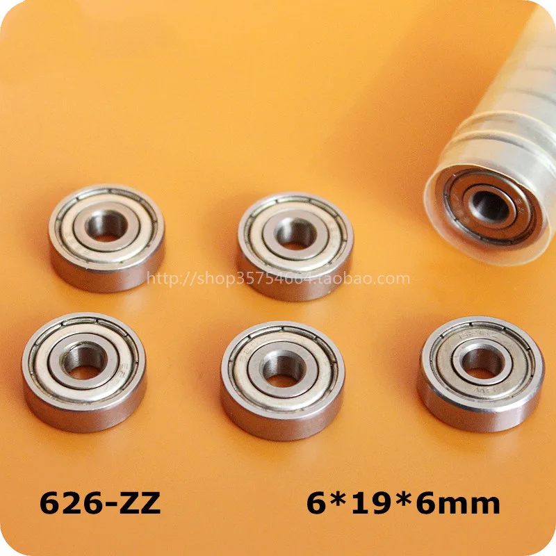 

[CM626RS-P0]Free Shipping 10pcs 626-2RS 626RS chrome steel ball bearing 6mm*19mm*6mm inner diameter 6mm