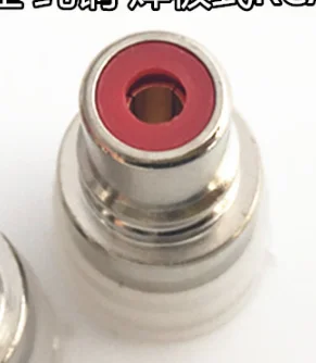 

50 шт. RCA AV-разъем с желтой головкой, 180 градусов, вертикальная печатная плата, медная пластина RCA-KE, красный и желтый