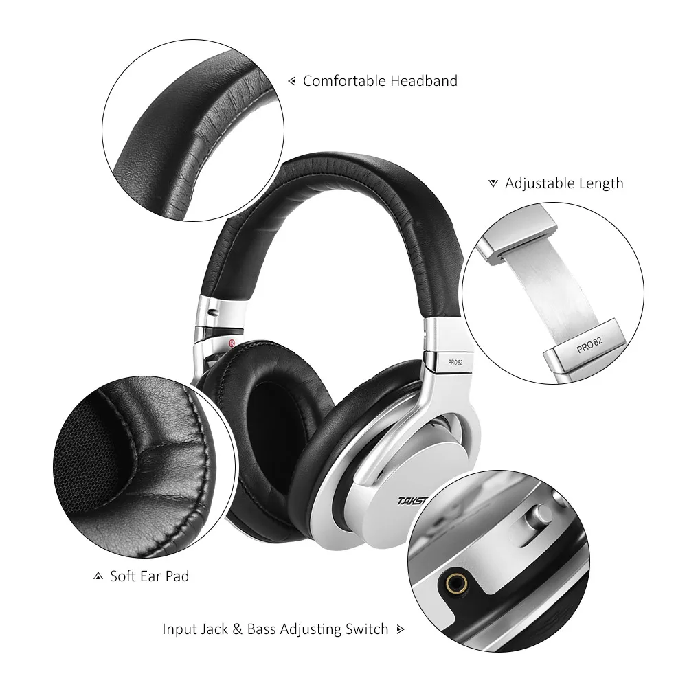Takstar PRO82 / pro 82 профессиональные мониторные наушники стерео Hi Fi гарнитура для