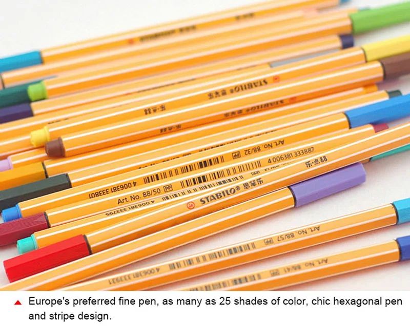 1 шт. Stabilo Point 88 Fineliner 0,4 мм фломастер Профессиональный маркер для рисования лайнер иллюстрация эскизная ручка дизайн