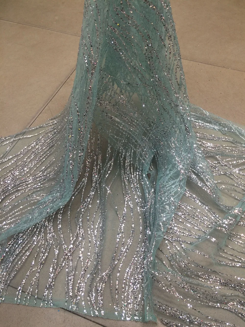 Нигерийская кружевная ткань ярко приклеенная блестящая французская сетчатая