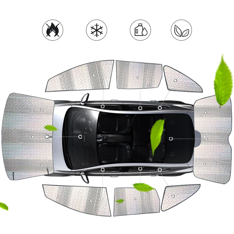 Car UV protection window sunshade front gear custom insulation sunshades aluminum foil car special laser sunshade