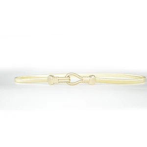 Новинка женский узкий ремень с металлическим рисунком декоративная пряжка Золотое и Серебряное платье эластичный пояс в подарок