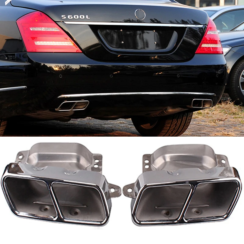 Наконечник выхлопной трубы Накладка для Mercedes Benz W221 W164 X166 X164 W176 S300 S350 S500 GL350 GL400 GL45 S CLA ML AMG класс