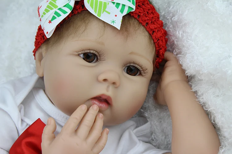 Мягкая силиконовая Кукла Reborn 22 дюйма 55 см Реалистичная виниловая кукла Boneca Baby Alive