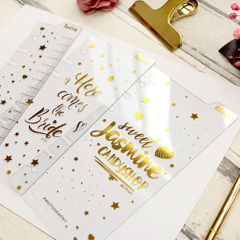 

Fromthenon Foil Transparent Divider Index Planner Weekly Today Ruler For Dokibook Spiral Planner A6 2019 Creative Stationery