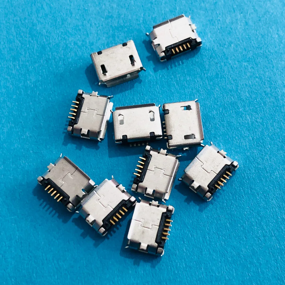 Pixiuonline 10 шт./лот G16Y Micro USB Тип B разъем 5Pin SMT гнездо Разъем Порт печатная плата
