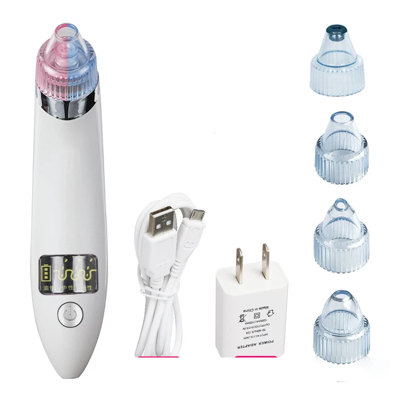Color light white Вакуумный отсос угрей для Удаления Лица вакуумный аппарат для очистки пор носа прыщей удалитель красота уход за кожей Инструмент - Цвет: Color light white