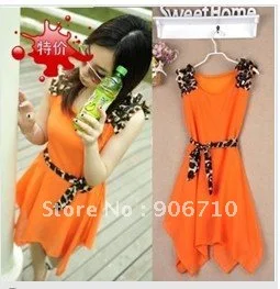Women 's sexy nightclub installed the irregular edge of Europe and United States sleeveless chiffon thin Slim dress YD030 | Женская