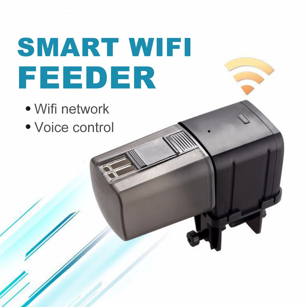 

Auto Fish Feeder Aquarium Feeder WiFi Remote Intelligent Control USB Fish Feeder Aquarium Feeding Machine Feeder Pet Supplies