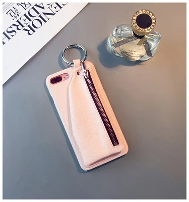D Роскошный брендовый чехол-кошелек из искусственной кожи на молнии для iPhone X, XR, XS, XS, Max, Женский Стильный кожаный чехол для iPhone 6, 6s, 7, 8 plus, чехол - Цвет: D