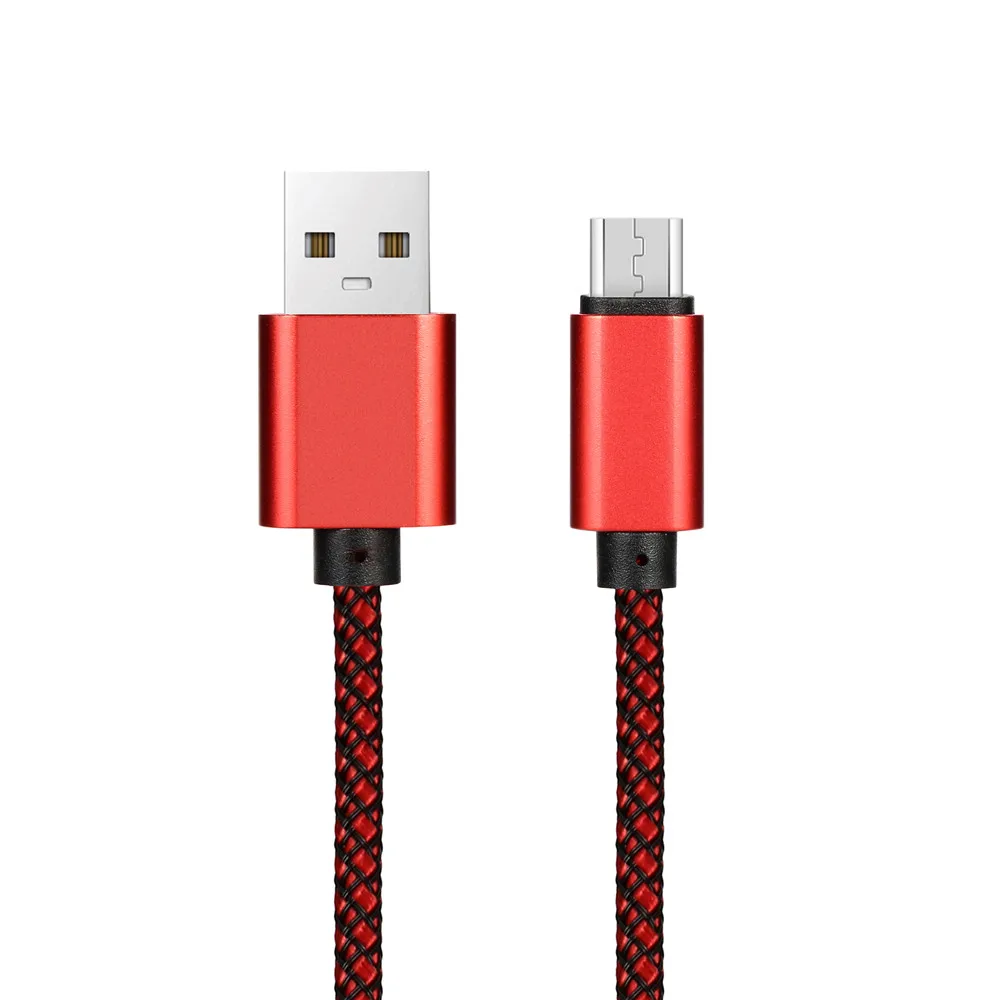 Красный Universal Micro USB Charger Cable Charging Cord Compatible With Android Phone Charge Cables For Samsung For Huawei For Xiaomi - Цвет: Красный