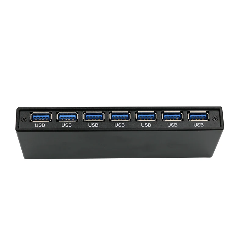 Черный алюминий концентраторы 7 порты usb 3 0 хаб ПК компьютер расширение с внешним 5