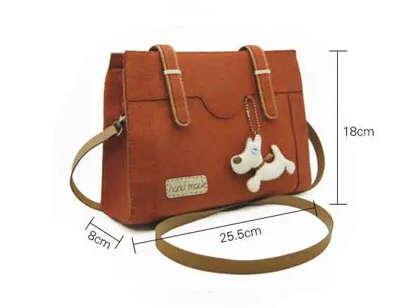 Сумка женская из фетра ручная работа коричневый цвет работа|package|package bag |