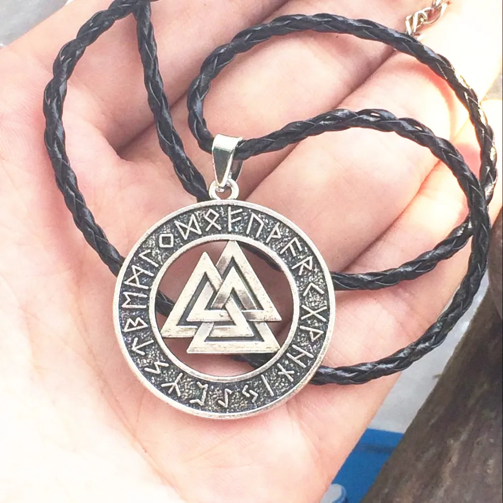 Славянские Норвегия Valknut языческий амулет кулон Для мужчин ожерелье