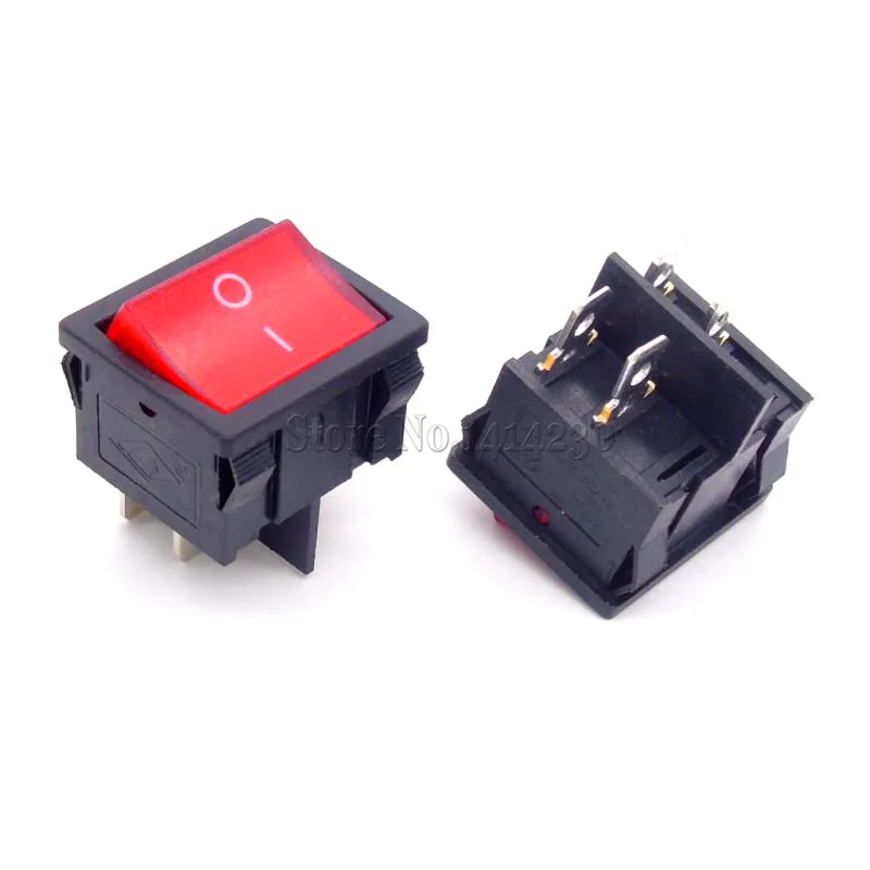 KCD5 21x24 мм 21*24 корабельный Тип переключатель красный 4 Pin 2 положения 6A/12A 250VAC