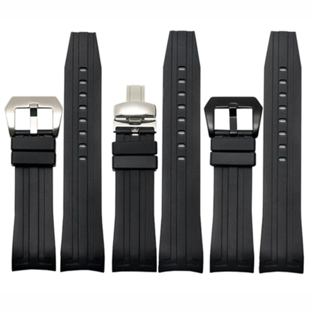 Резиновый ремешок для часов Tissot 1853 T035 T055 ремешок для часов браслеты Бабочка Пряжка Замена 23 мм