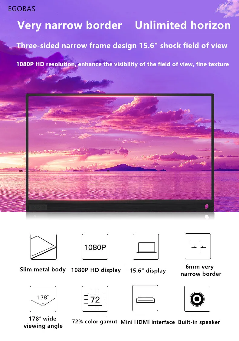 Сенсорный экран Портативный монитор 1920x1080 HD ips 15,6-дюймовый монитор игровой Дисплей для контроля уровня сахара в крови с кожаный чехол гнездо не требуется