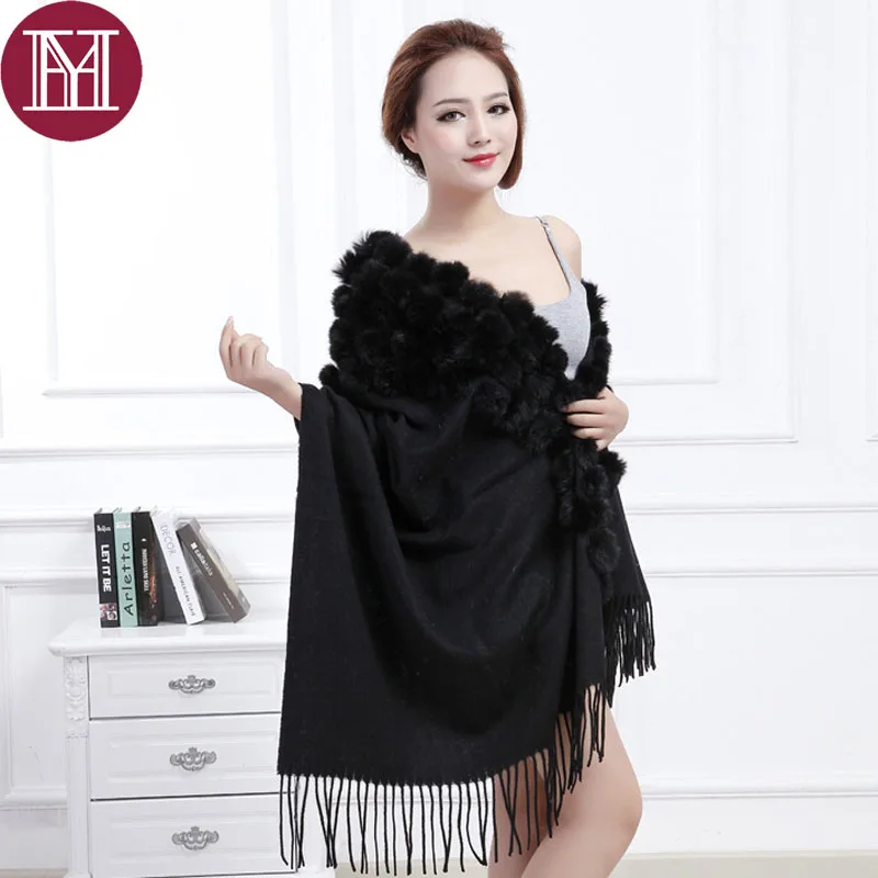Брендовая элегантная женская кашемировая шаль Зимняя теплая из пашмины с