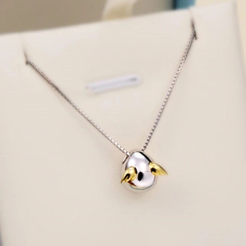 Женское Ожерелье с крыльями ангела серебристая цепочка на ключицу