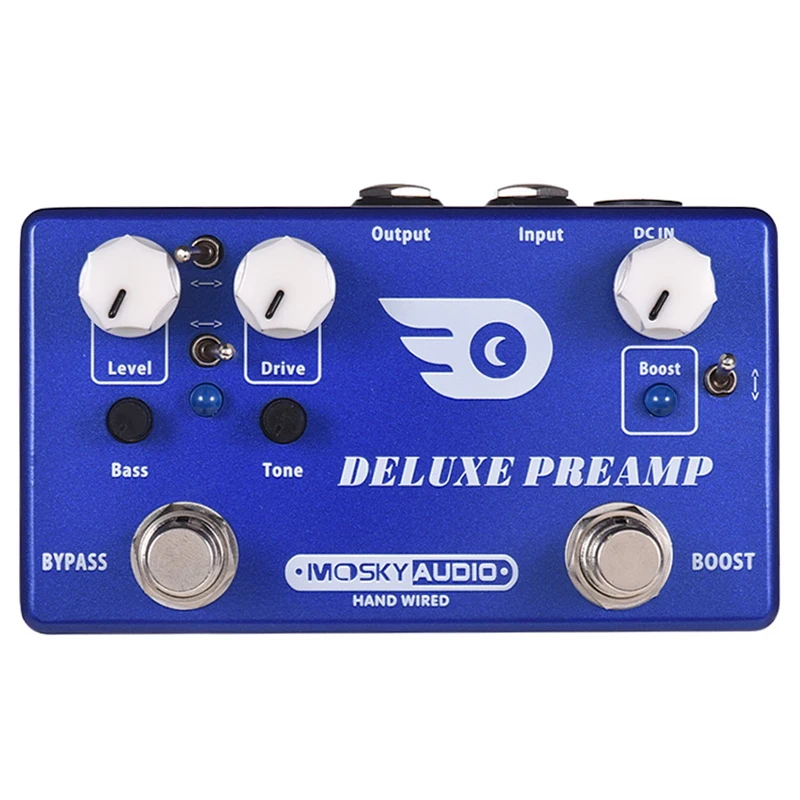 Mosky Deluxe Preamp Guitar Effect Pedal 2 In 1 Boost Classic Overdrive Effects Metal Shell With True Bypass Accessories | Спорт и
