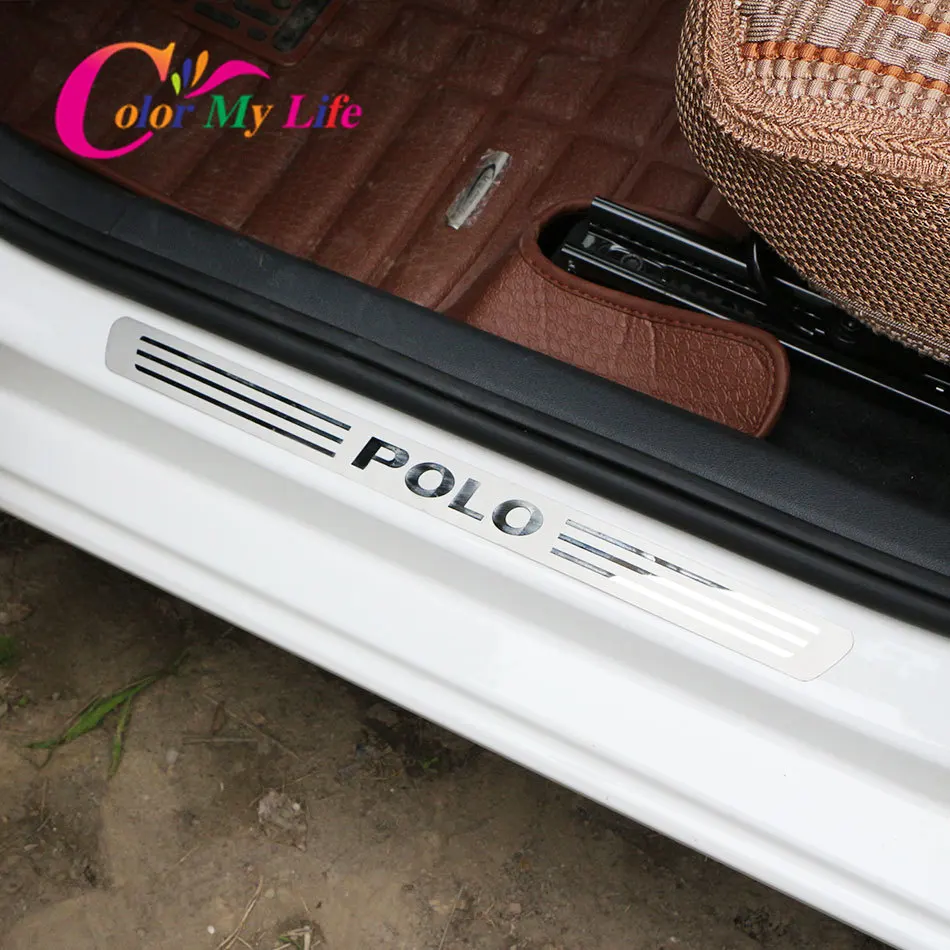 Накладка на порог автомобильной двери из нержавеющей стали для VOLKSWAGEN VW POLO 2011 - 2018 |