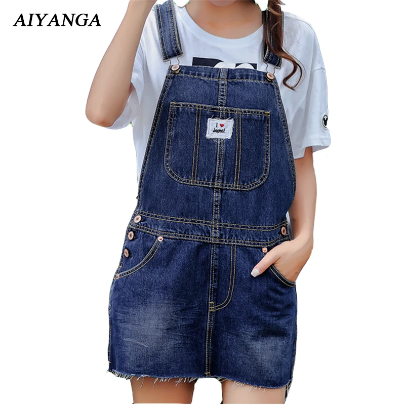 New Denim Strap Skirts For Women Summer 2018 Casual Spaghetti Stap Mini Female Fashion Pockets Dark Blue S/M/L/XL | Женская одежда