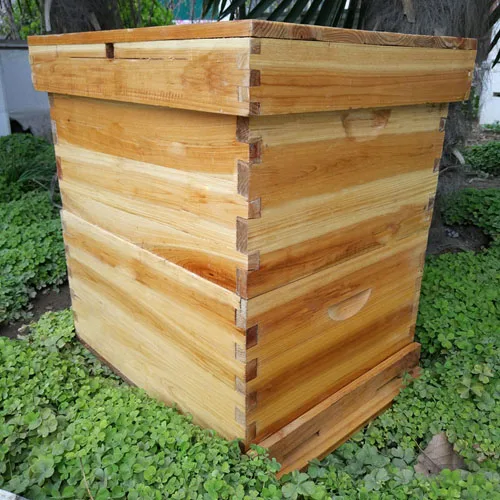 2Pcs Waxed Beehive 2 шт вощеный улей двухслойный лангстрот ель деревянный улей для пчеловодства деревянные ульи для пчел - Цвет: 2Pcs Waxed Beehive