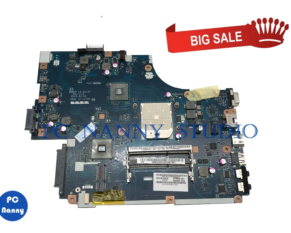 PCNANNY MBBL002001 для ACER 5552 материнская плата ноутбука PWWBE LA 5912P DDR3 с ЦП