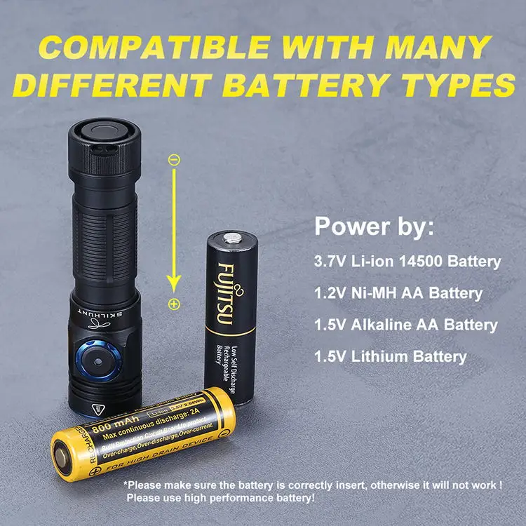 Аккумулятор SKILHUNT M150 + 14500. Usb-магнитный заряжаемый фонарик мини яркая люстра EDC |
