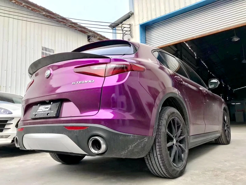 Для Alfa Romeo Stelvio спойлер из углеродного волокна задний спойлер багажника черный отделка Quadrifoglio Verde SD Стиль