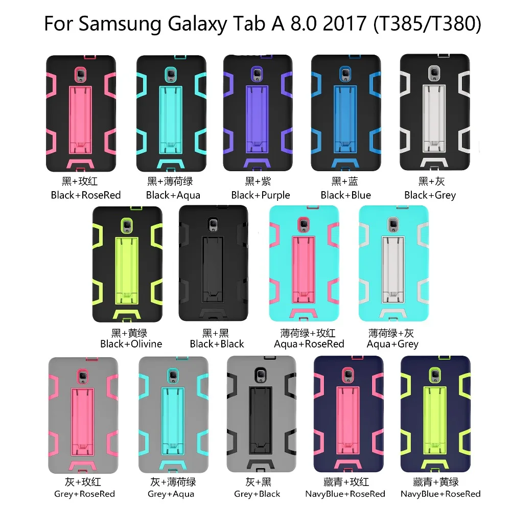 Чехол для планшета Samsung Galaxy Tab A 8 0 T380 T385 гибридный прочный резиновый пластиковый +