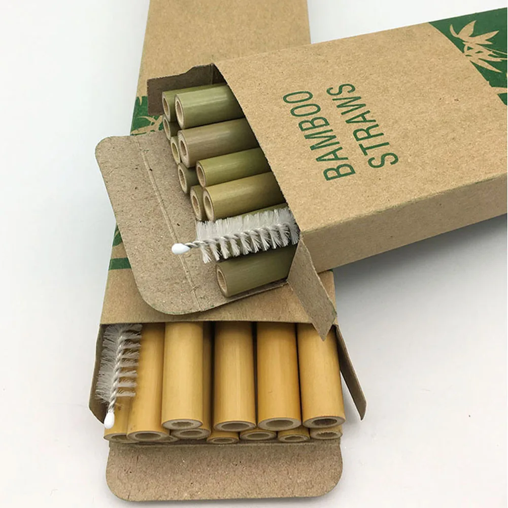 12 шт. экологически чистые бамбуковые соломинки многократного использования