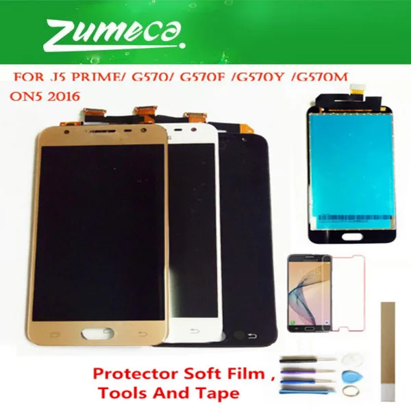 

OLED Adjust Brightness For Samsung Galaxy J5 Prime G570 G570F SM-G570F Samsung J570 LCD Display+Touch Screen Digitizer With Kits