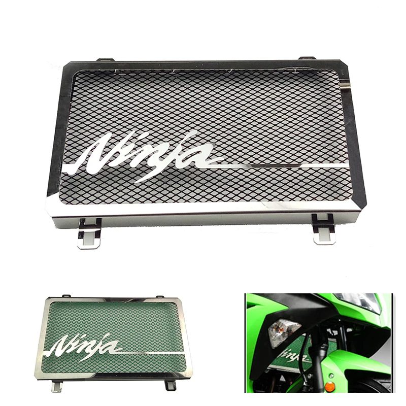 Для Kawasaki ZX250R ZX300R Ninja EX 250 300 Защитная крышка радиатора из нержавеющей стали для