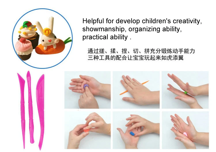 3 шт. двойная глиняная скульптура полимерная легкая глина инструмент для