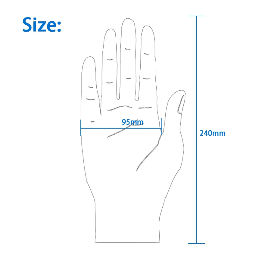 6 пар Smar Синий чехол для мужчин использовать снаружи латексные перчатки защитные