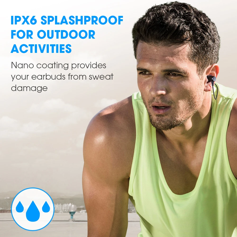 Dudios Bluetooth наушники Aptx стерео IPX7 Спортивные Беспроводные наушники с защитой от пота микрофон Магнитный 8 часов воспроизведения CVC 6,0 шумоподавление