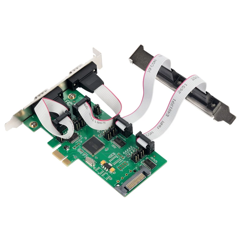 PCI express 4 порта последовательная карта промышленный мульти RS-232 DB9 COM порт адаптер
