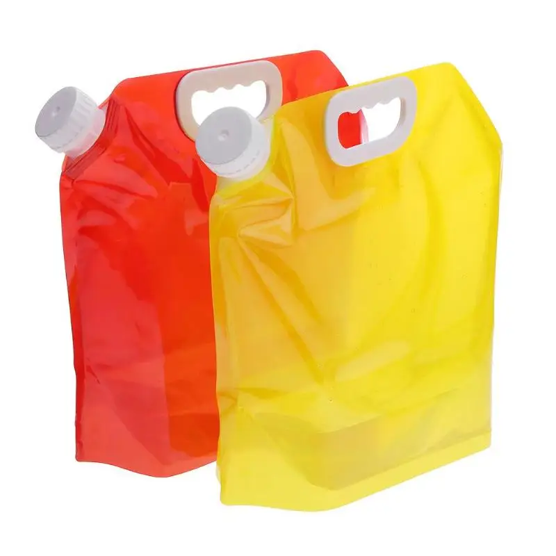 Складной полиэтиленовый мешок для воды объемом 5 л вакуумный портативный